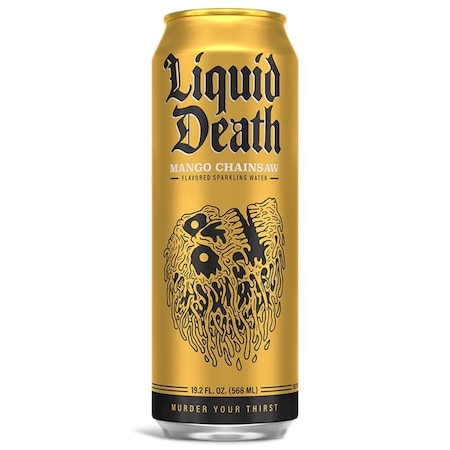 Liquid Death Liquid Death Mango Chainsaw Mango Sparkling Spring Water 19.2 fl. oz. 1 pk 00208